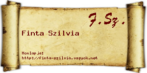 Finta Szilvia névjegykártya